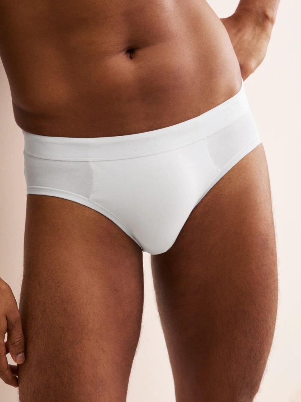 Derek Rose London Jack Pima Cotton Stretch Closed Mid Briefs White Size M NEW